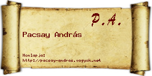 Pacsay András névjegykártya